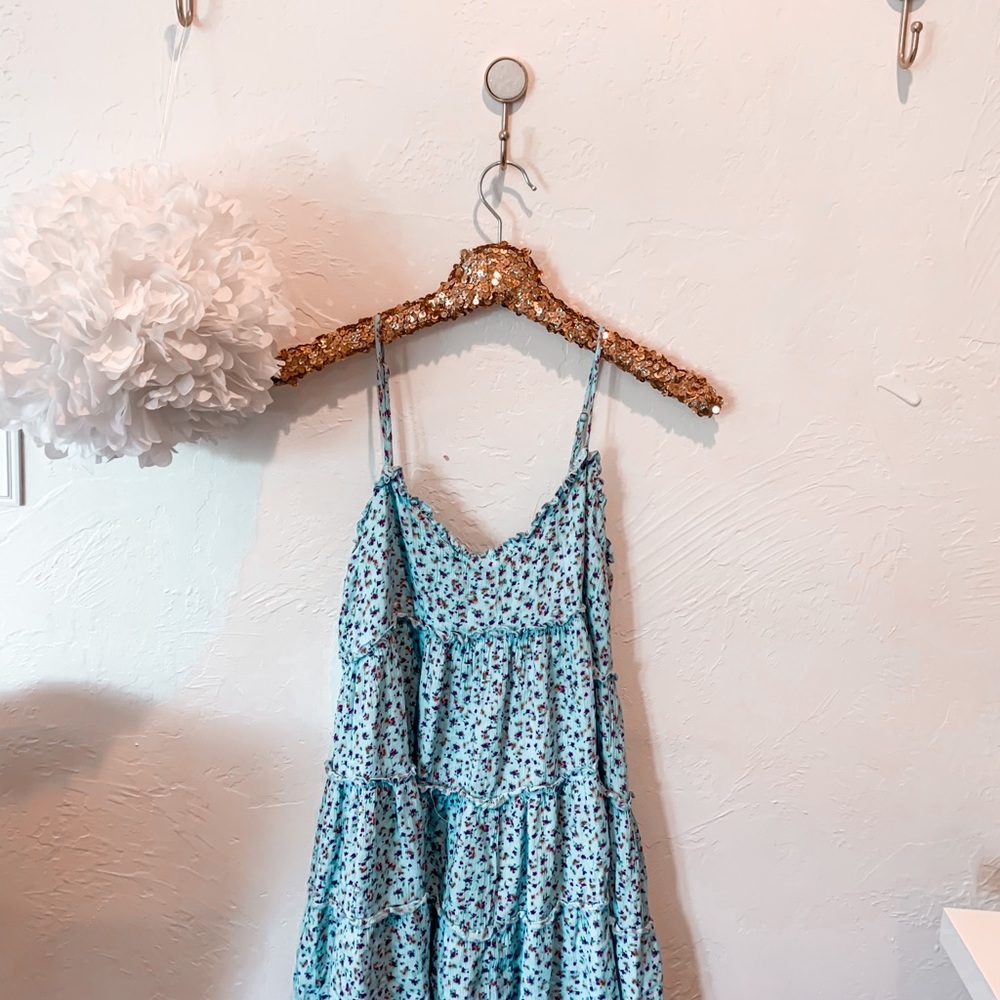 Blue mini dress